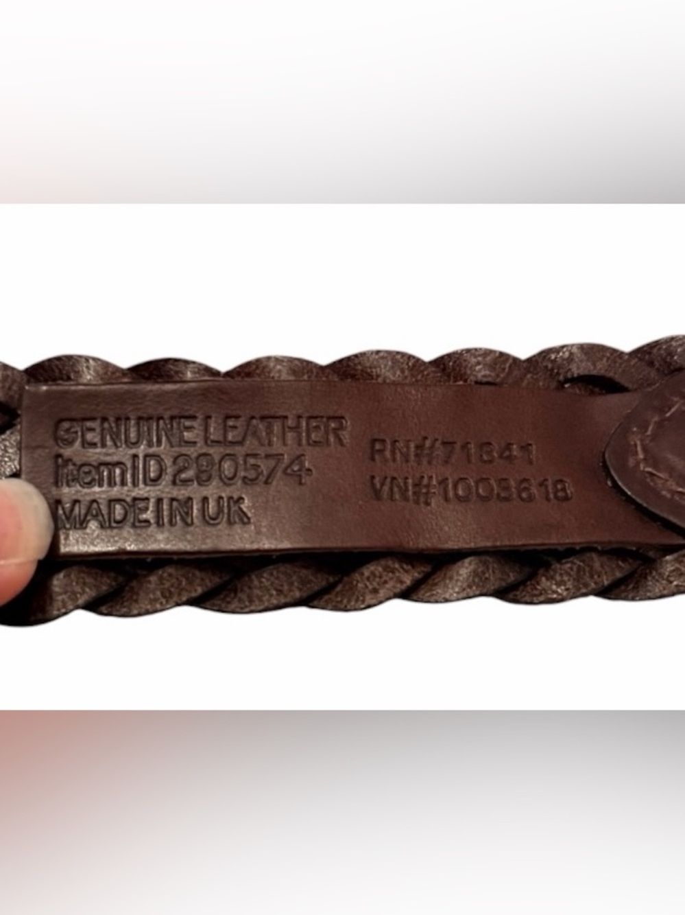Genuine Leather LL Bean Braided Belt Men’s 34 Old Money Western - Picture 4 of 5